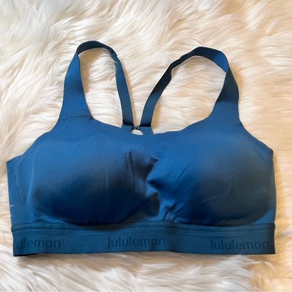 Lululemon 34C Fine Form Bra Bermuda Teal - Yoga Bra Light Weight Smooth fitting - Picture 8 of 16